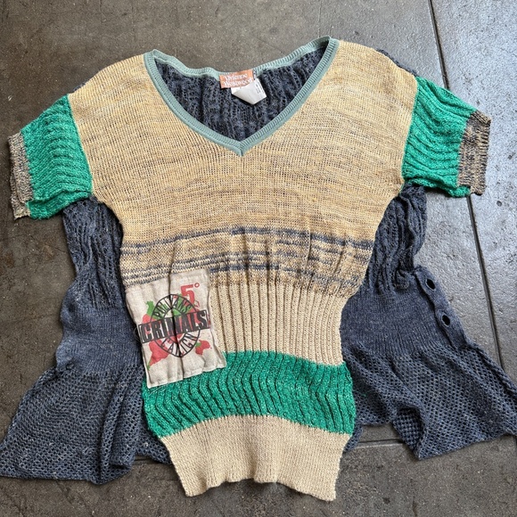 Vivienne Westwood Gold Label S/S Unisex Combination Silk Yarn Sweater - Picture 1 of 13